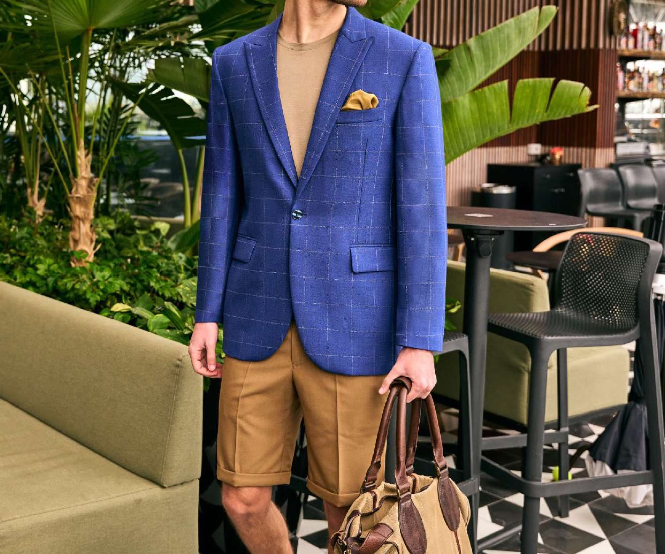 Blazer azul a medida