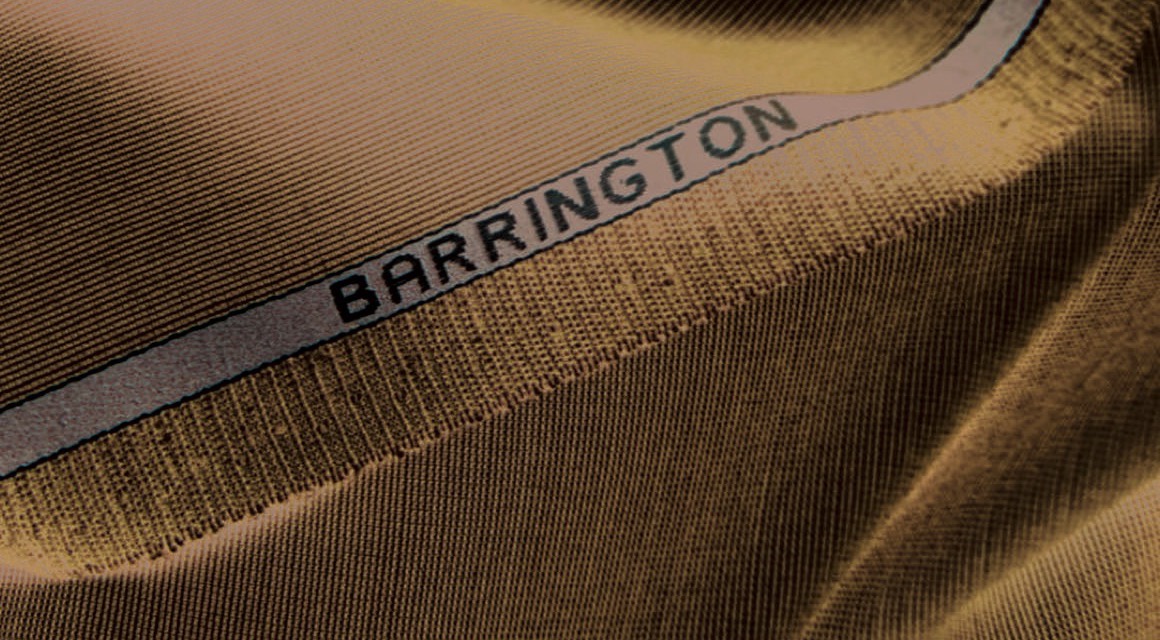 Orillo de una tela de Barrington, casa de la que somos distribuidores oficiales