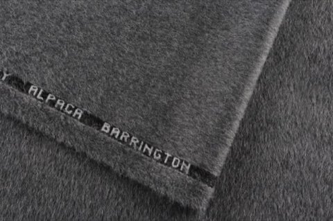 Tela 130049 - 140 de Barrington, baby alpaca velour gris